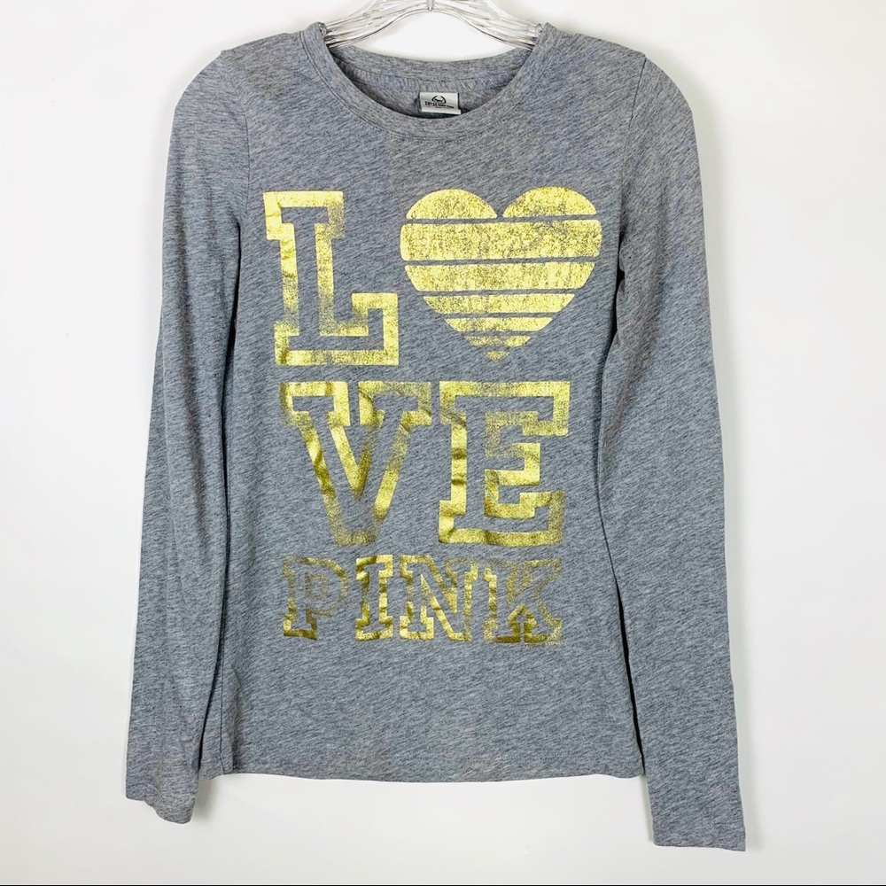 Victoria’s Secret Love Pink Long Sleeve Shirt Sz M